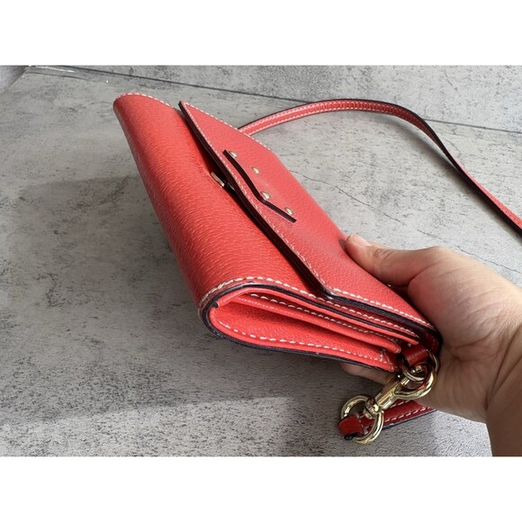 KATE SPADE Natalie Wellesley Small Clutch Crossbody Bag Red/Pink - Picture 4 of 9